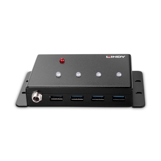 LINDY 4 Port USB 3.0 Metal Hub