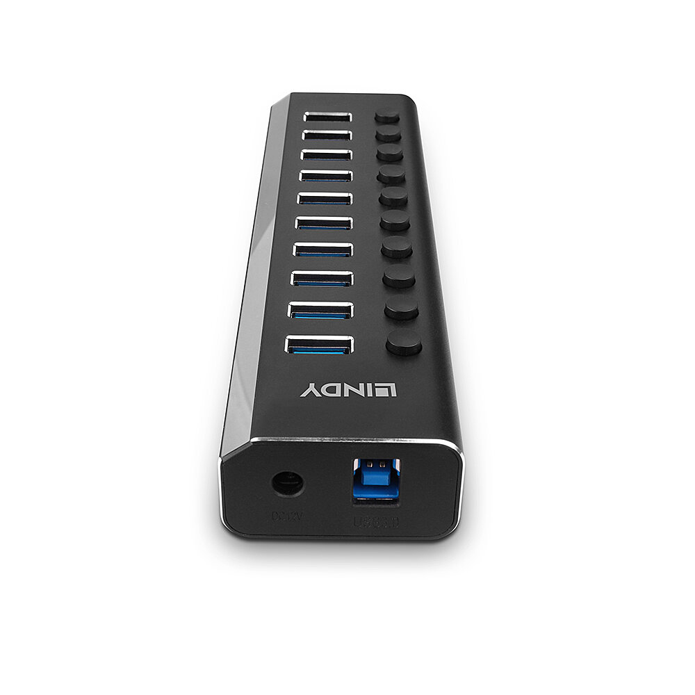 LINDY 10 Port USB 3.0 Hub With On/off Switches