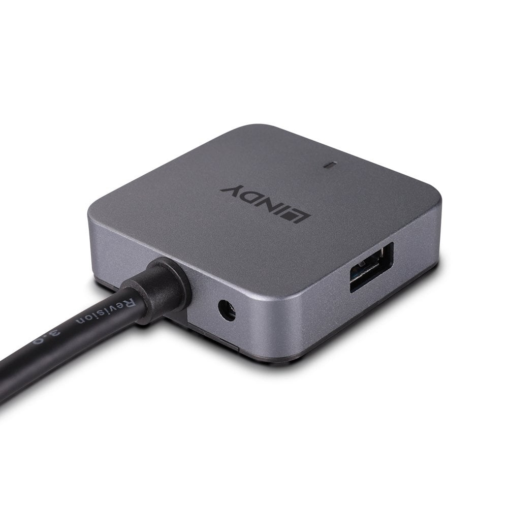 LINDY USB 3.0 Hub 4 Ports 2 USB Type C Und 2 USB Type A 5m