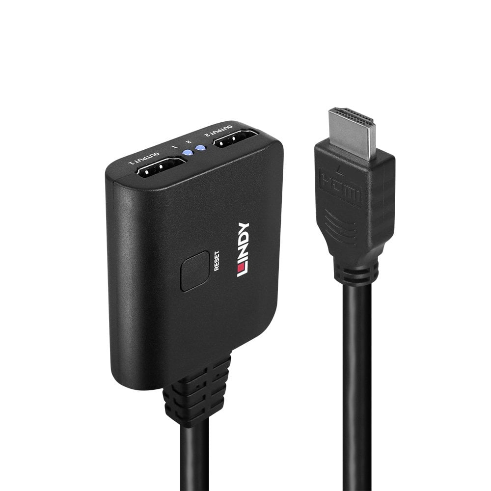 LINDY Splitter Cable - 4k60 - 2 Port Hdmi
