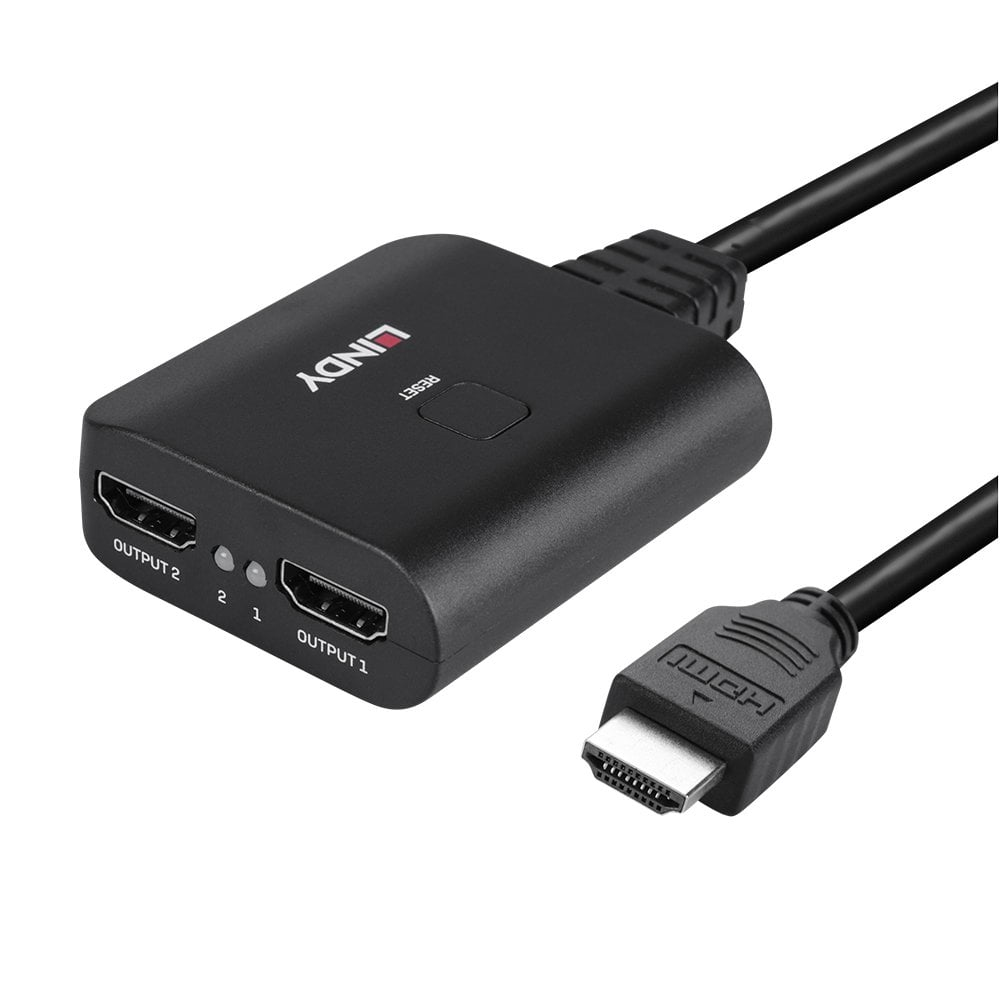 LINDY Splitter Cable - 4k60 - 2 Port Hdmi