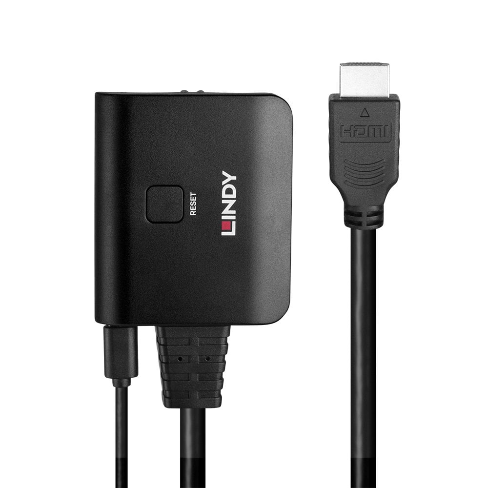 LINDY Splitter Cable - 4k60 - 2 Port Hdmi