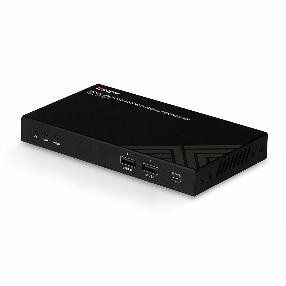 LINDY CAT6 Hdmi 4k60, Ir, Rs-232 And Audio Hdbaset KVM Extender, Receiver 150m