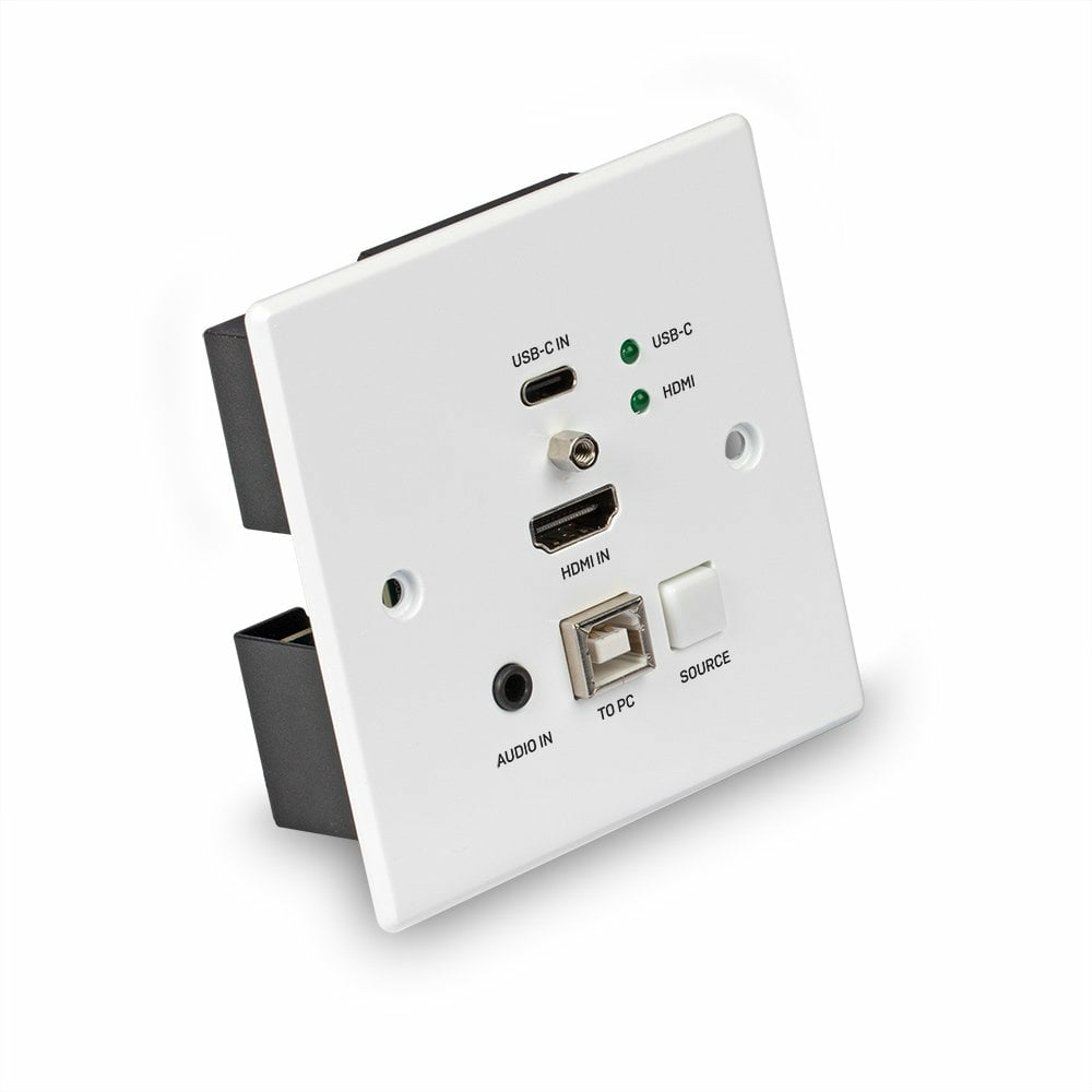 LINDY CAT6 Hdmi 4k60 & Type C Hdbaset Uk Wall Plate KVM Extender, Transmitter 150m