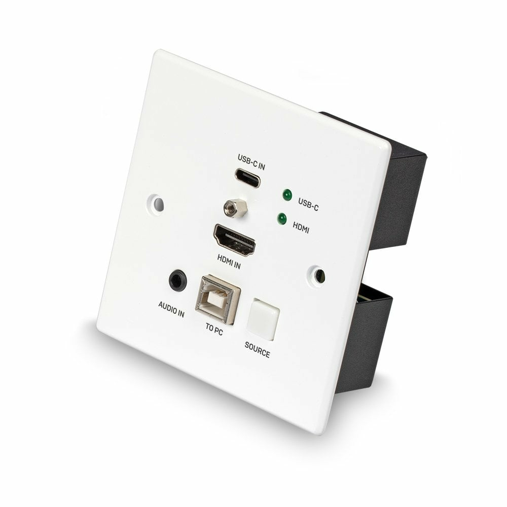 LINDY CAT6 Hdmi 4k60 & Type C Hdbaset Uk Wall Plate KVM Extender, Transmitter 150m