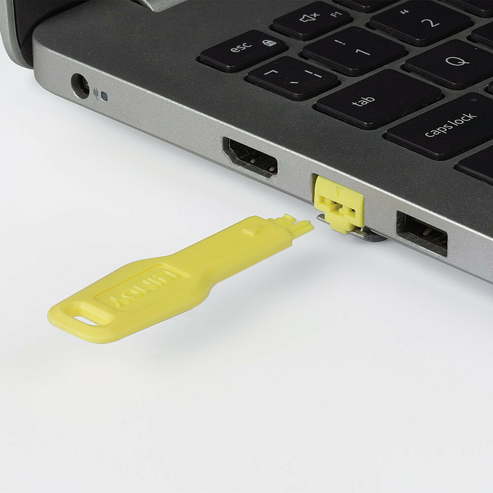 LINDY Rj45 Port Blocker Key Yellow