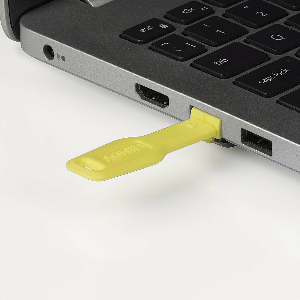 LINDY Rj45 Port Blocker Key Yellow