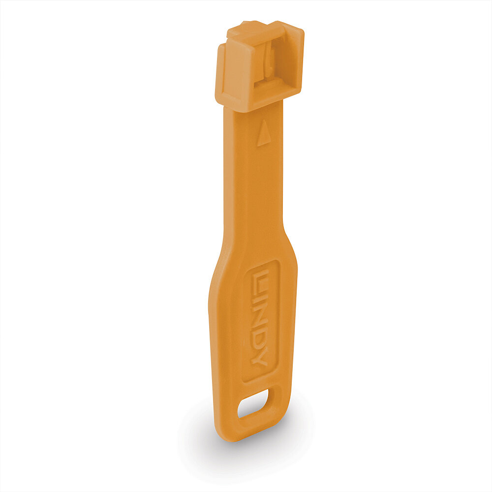 LINDY Rj-45 Port Blockers - Pack Of 10 Orange