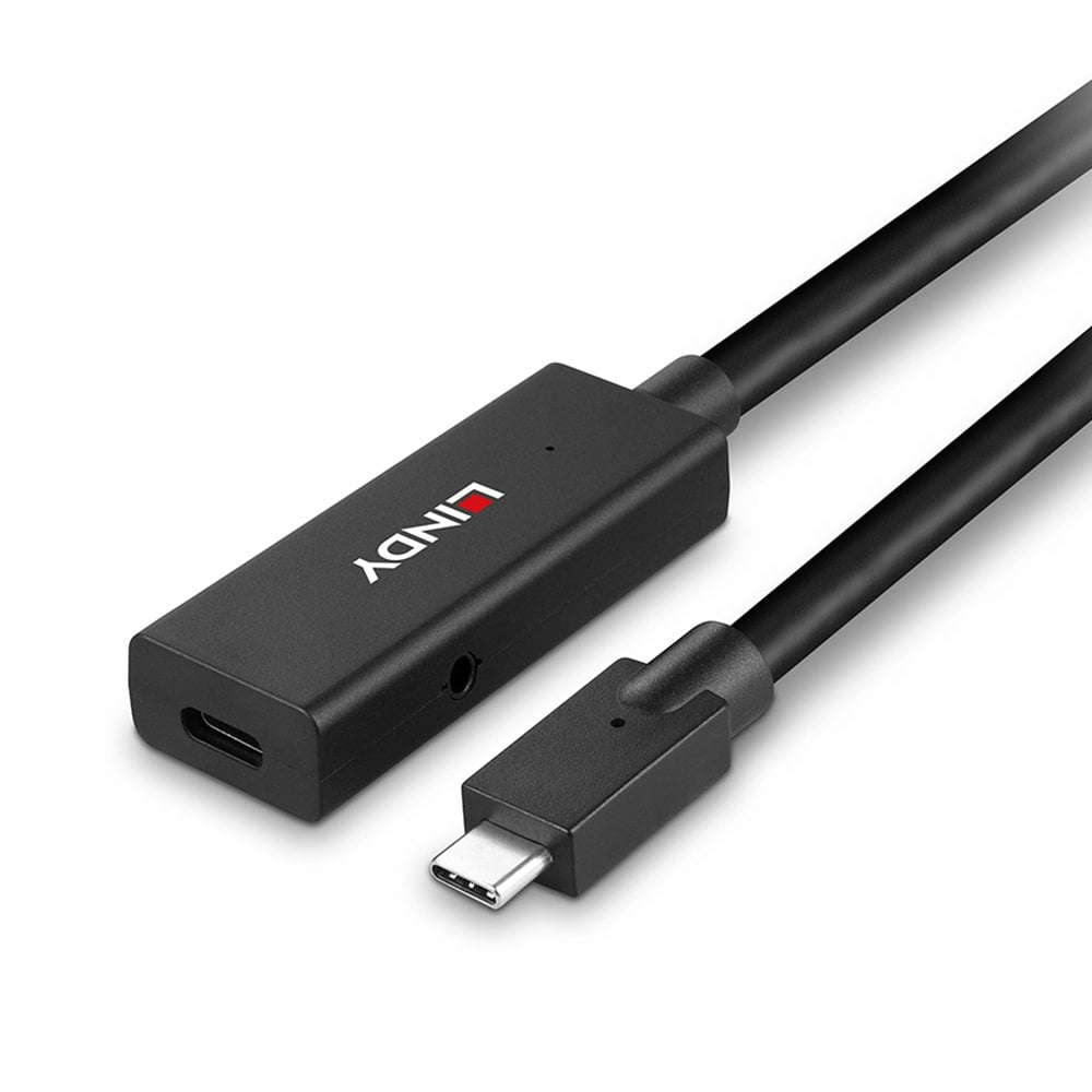 LINDY Cable - Active Extension - USB-c - USB-c - 5m - Black