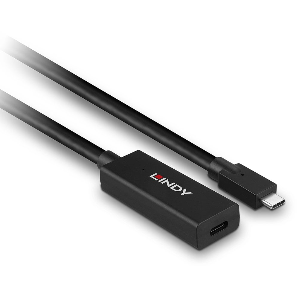 LINDY Cable - Active Extension - USB-c - USB-c - 5m - Black