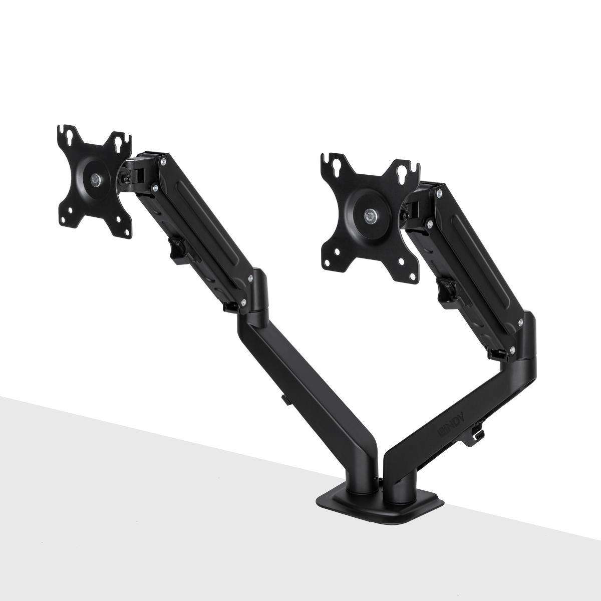 LINDY Mount Gas Spring Arm - Dual Desktop -  Black