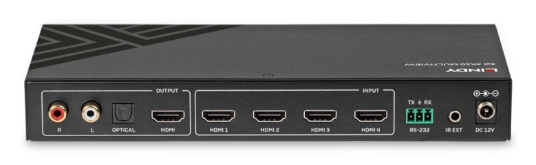 LINDY Seamless Switch 4x1 Hdmi 4k60 Multiview