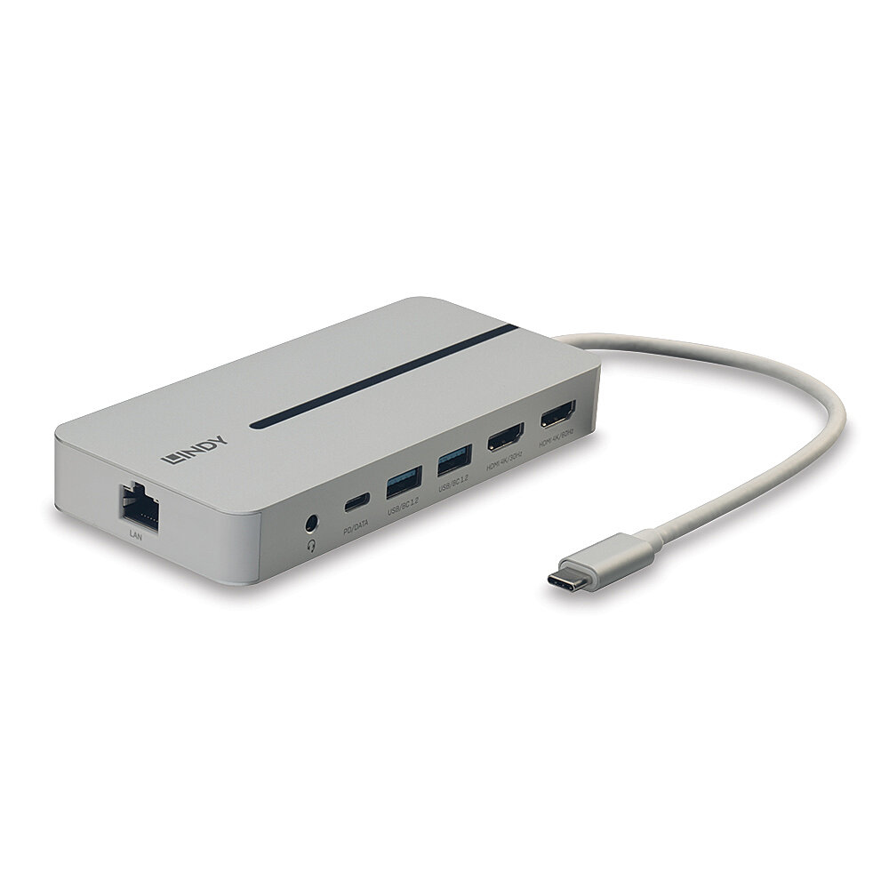 LINDY USB-c Mini Docking Station Dst-mx Duo - Dual Display 4k - 100w Pass-through Charging