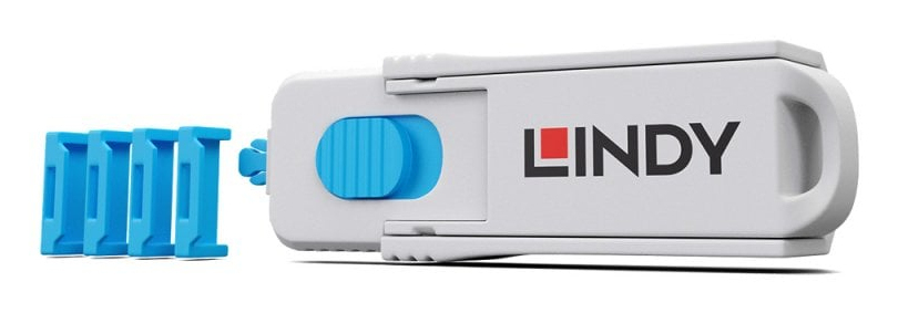 LINDY Hdmi Port Blockers Key Blue - Pack Of 4