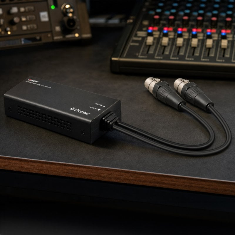 LINDY 2ch Xlr Audio To Dante Encoder
