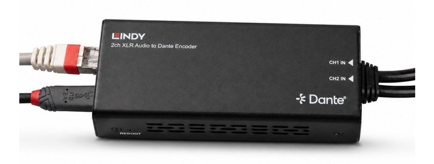 LINDY 2ch Xlr Audio To Dante Encoder