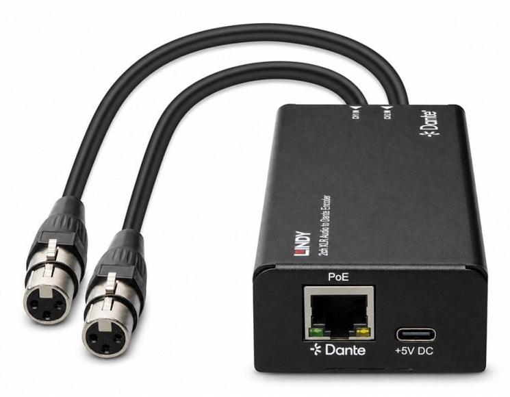 LINDY 2ch Xlr Audio To Dante Encoder