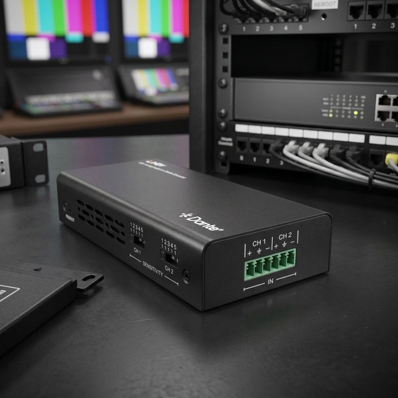 LINDY 2ch Analog Audio To Dante Encoder