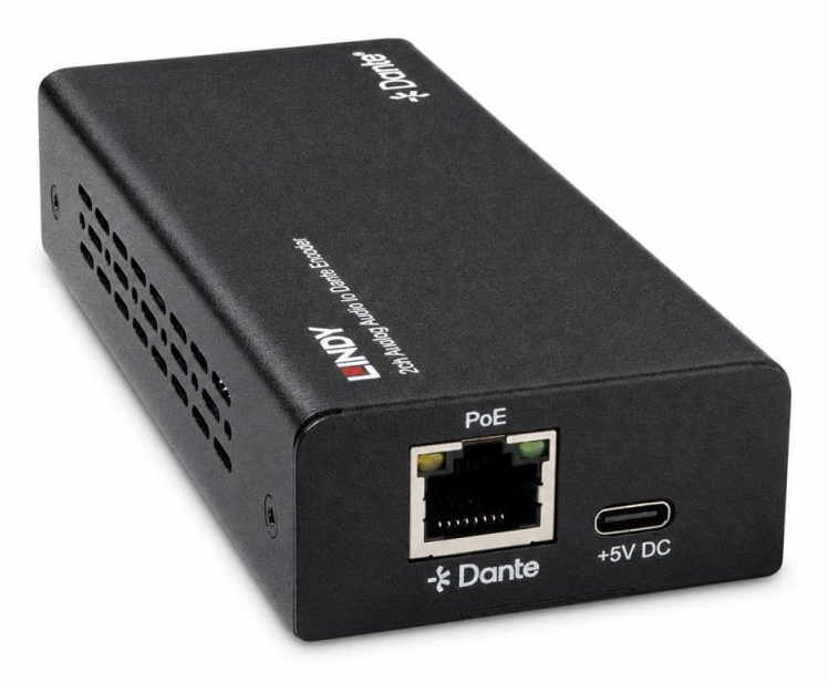 LINDY 2ch Analog Audio To Dante Encoder