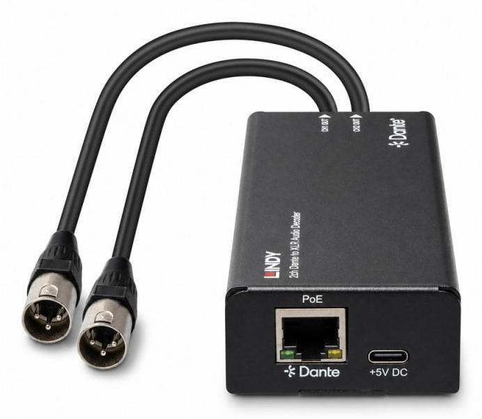 LINDY 2ch Dante To Xlr Decoder
