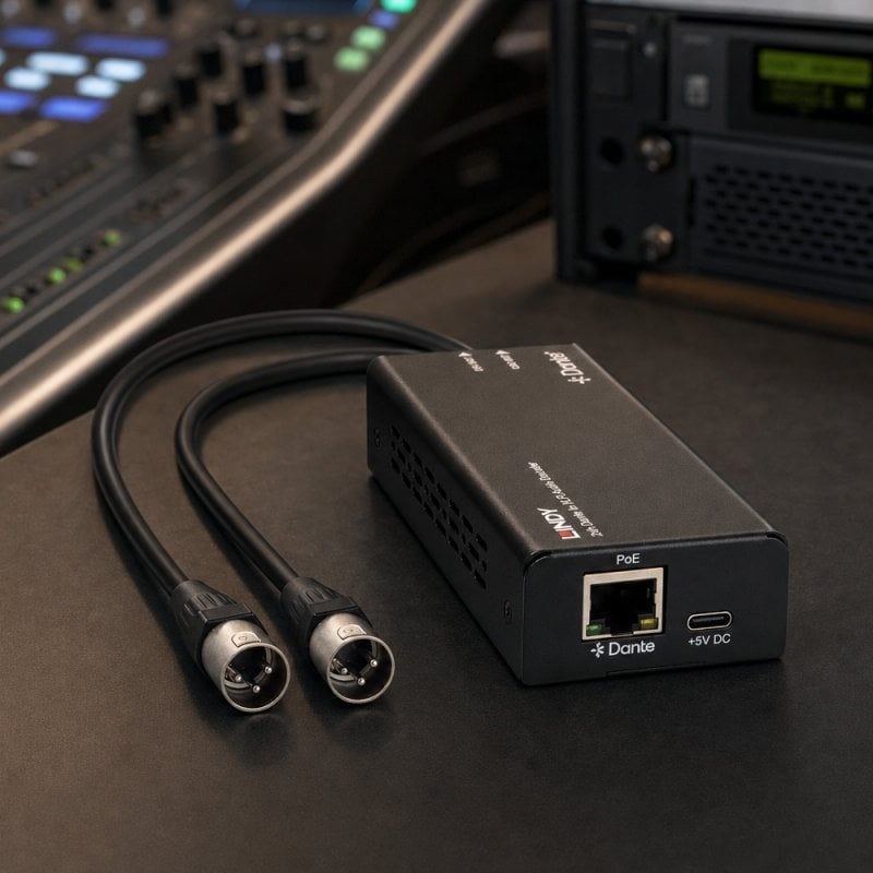 LINDY 2ch Dante To Xlr Decoder