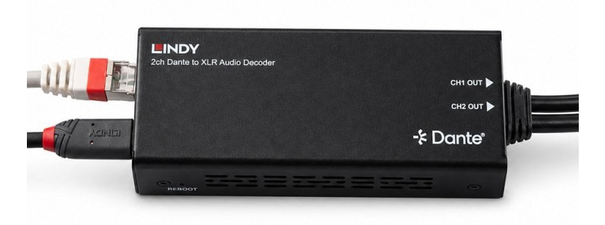 LINDY 2ch Dante To Xlr Decoder