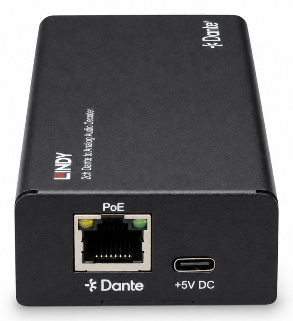 LINDY 2ch Dante To Analog Audio Decoder