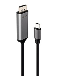 LINDY Adaptor Cable  - USB-c - DisplayPort  - 8k 60hz - 2m - Black