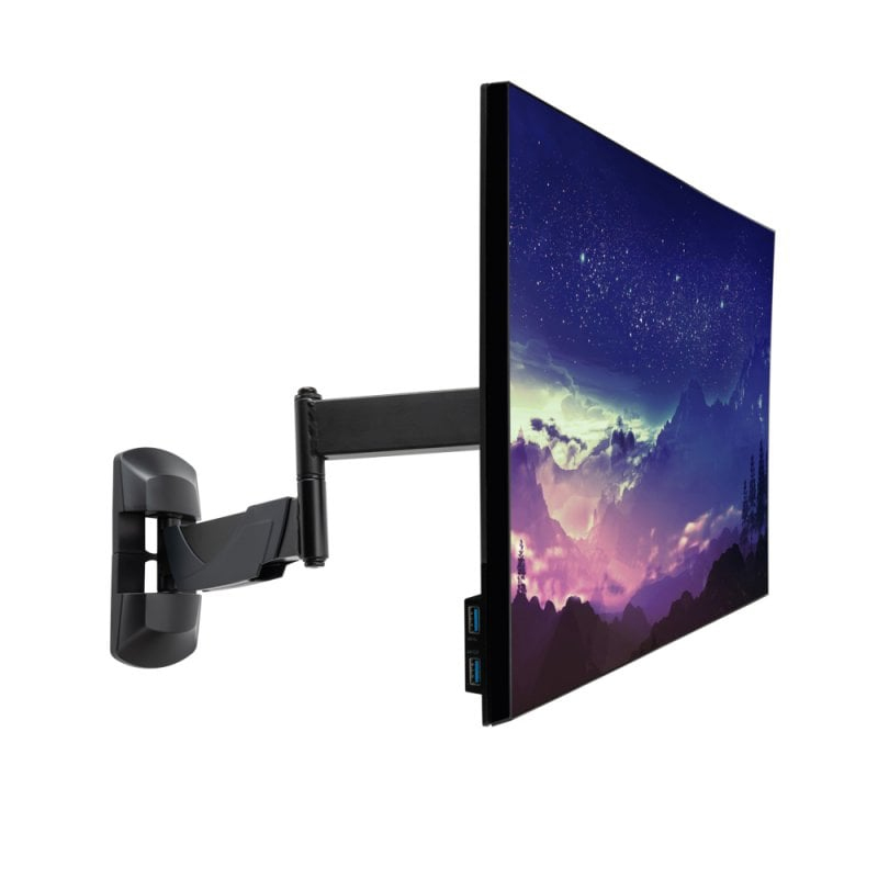 LINDY Tv Adjustable Display Mount - Wall - 1tv - Tilt/swivel/rotate - Upto 26in - Black