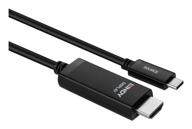 LINDY Hdmi Cable - 8k 60hz - USB-c - 1m - Black