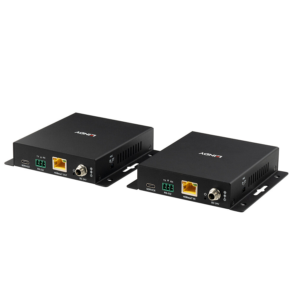 LINDY CAT6a Type C 4k60 Video And Data Hdbaset 3.0 Extender 100m