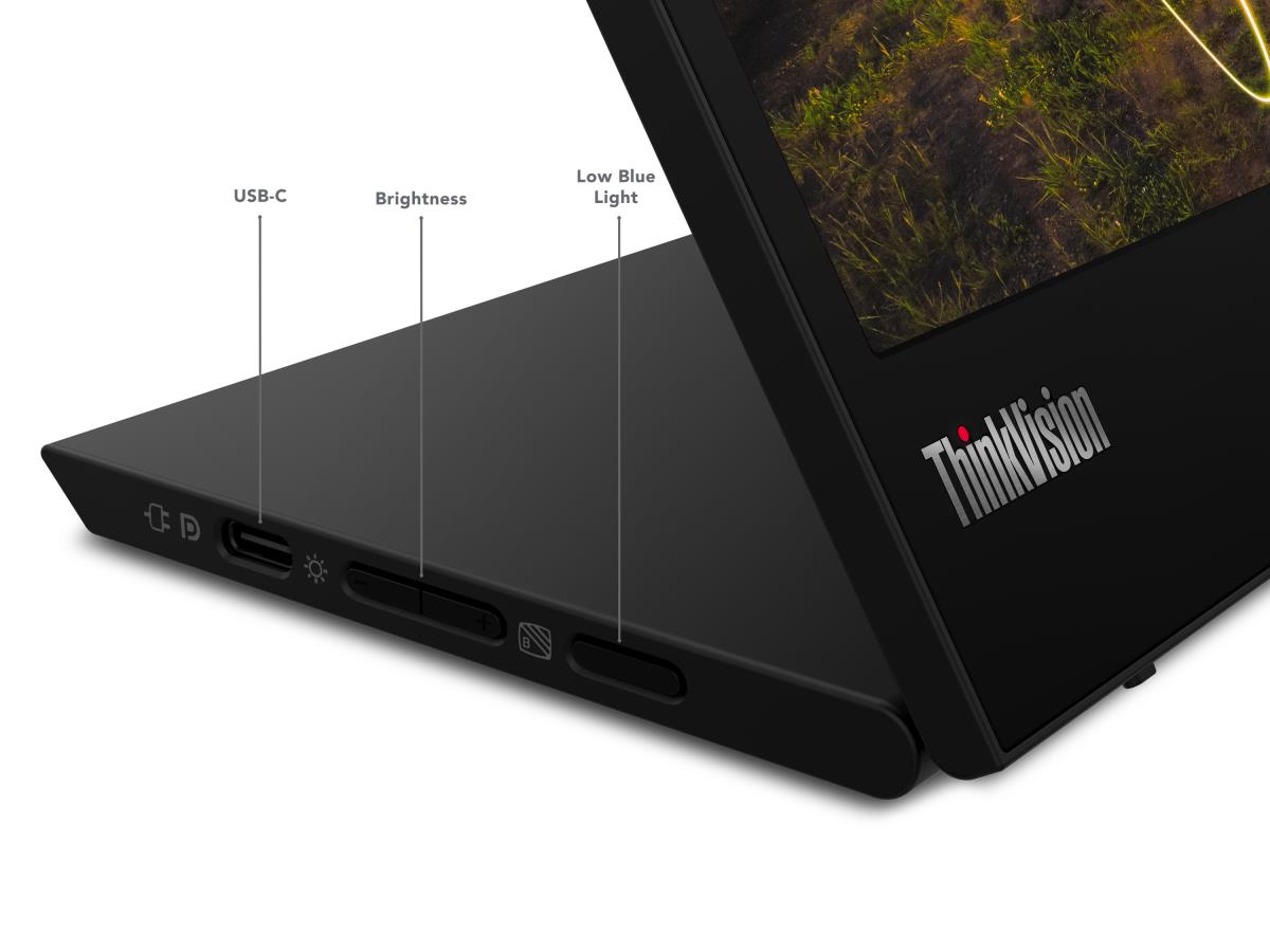LENOVO Portable USB-C Monitor - ThinkVision M15 - 16in - 1920x1080 (Full HD) - Raven Black