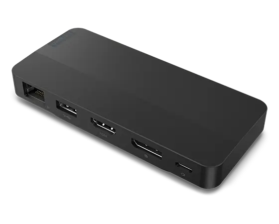 LENOVO USB-C Dual Display Travel Dock - HDMI 2.1 /  DP 1.4 / USB-A / 2x USB-C 10 Gbps / GbE  - 65W USB Power Delivery - with power adapter UK