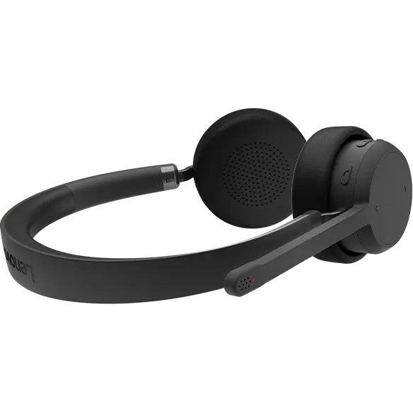 LENOVO Wireless Stereo Headset - Stereo - Bluetooth 5.3 - Black - USB-C to USB-C cable