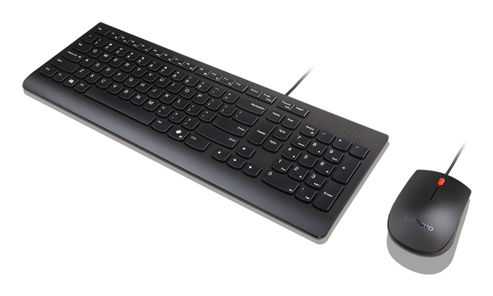 LENOVO Essential Wired Combo Black - Qwerty US with Euro symbol