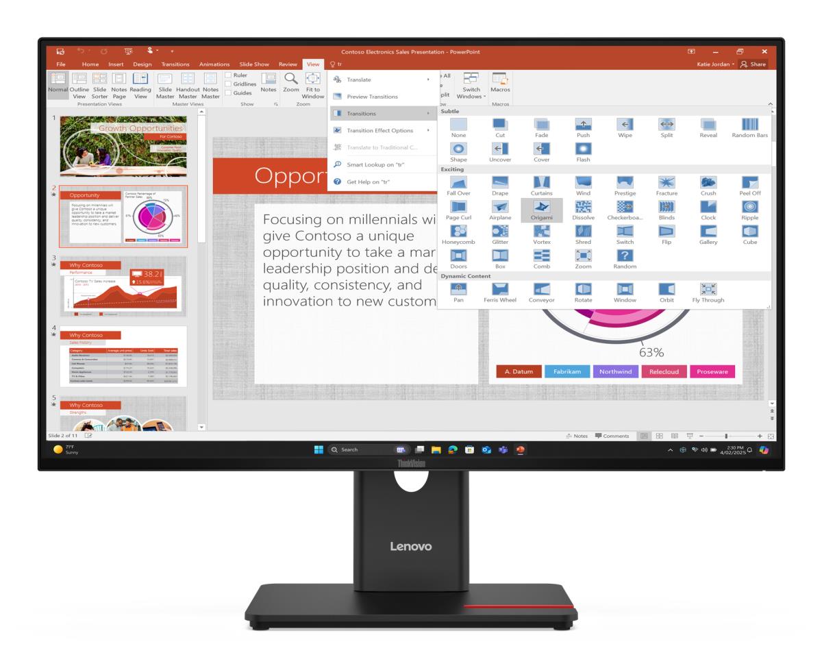 LENOVO Desktop Monitor - ThinkVision T27-40 - 27in - 1920x1080 (Full HD) - 81ppi