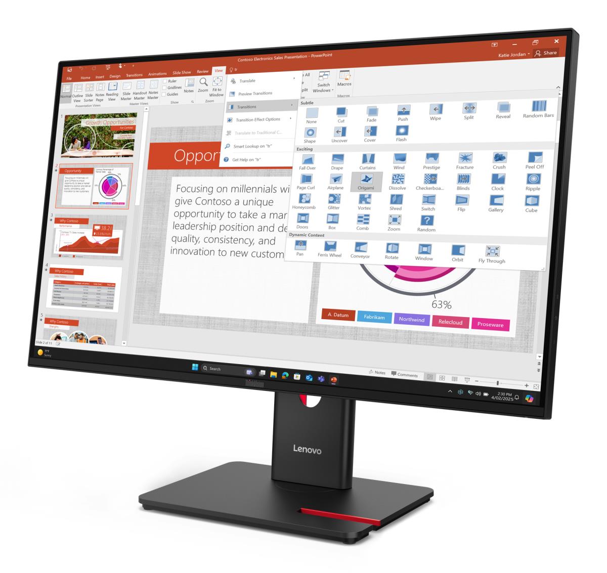 LENOVO Desktop Monitor - ThinkVision T27-40 - 27in - 1920x1080 (Full HD) - 81ppi