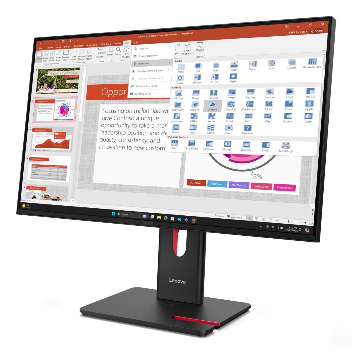 LENOVO Desktop Monitor - ThinkVision T27-40 - 27in - 1920x1080 (Full HD) - 81ppi