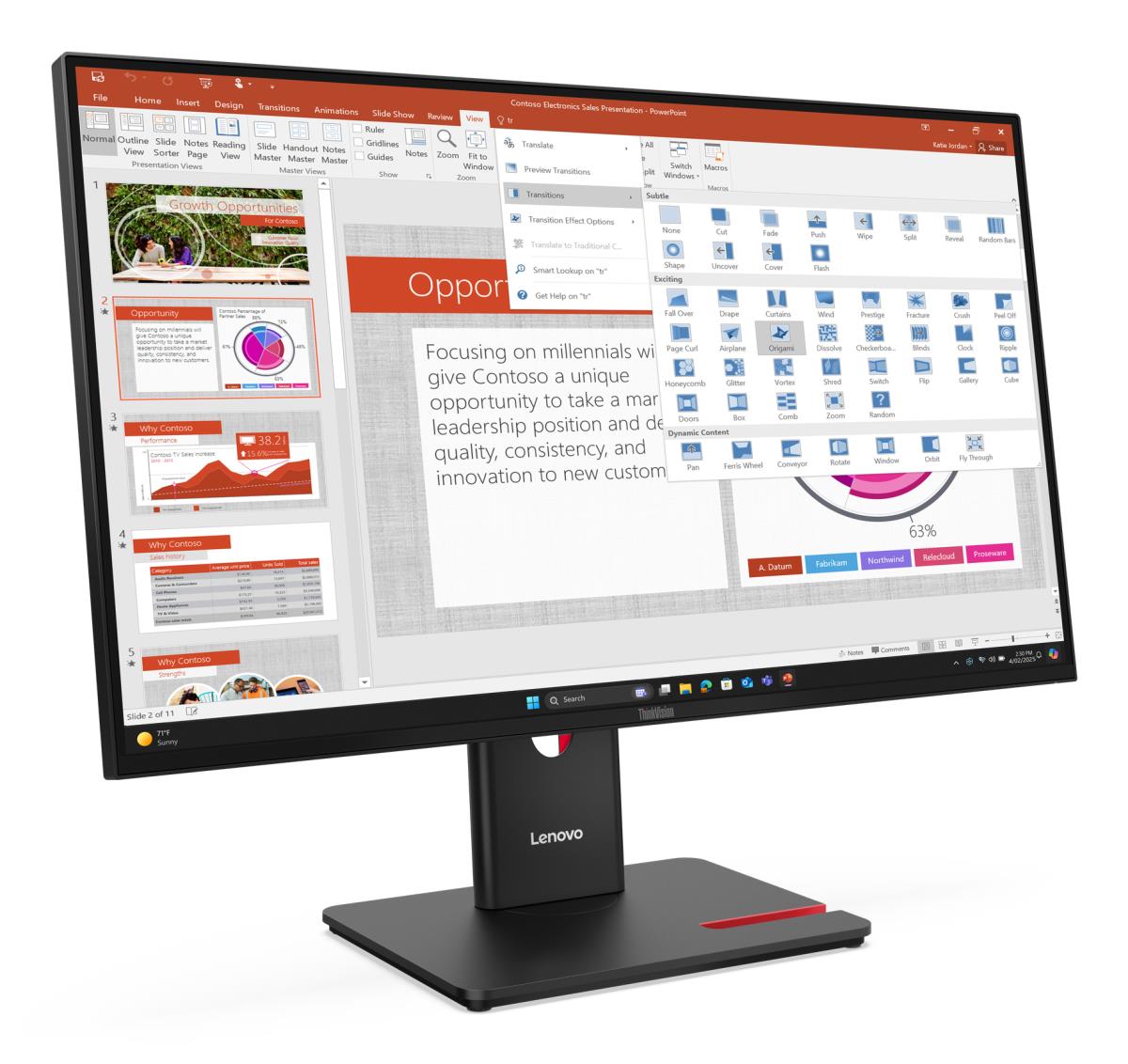 LENOVO Desktop Monitor - ThinkVision T27-40 - 27in - 1920x1080 (Full HD) - 81ppi