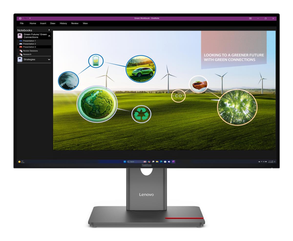 LENOVO Desktop Monitor - ThinkVision P27Q-40 - 27in - 2560x1440 (QHD) - 4ms IPS 120Hz 99% sRGB 99% BT709 98% DCI-P3 10-bit