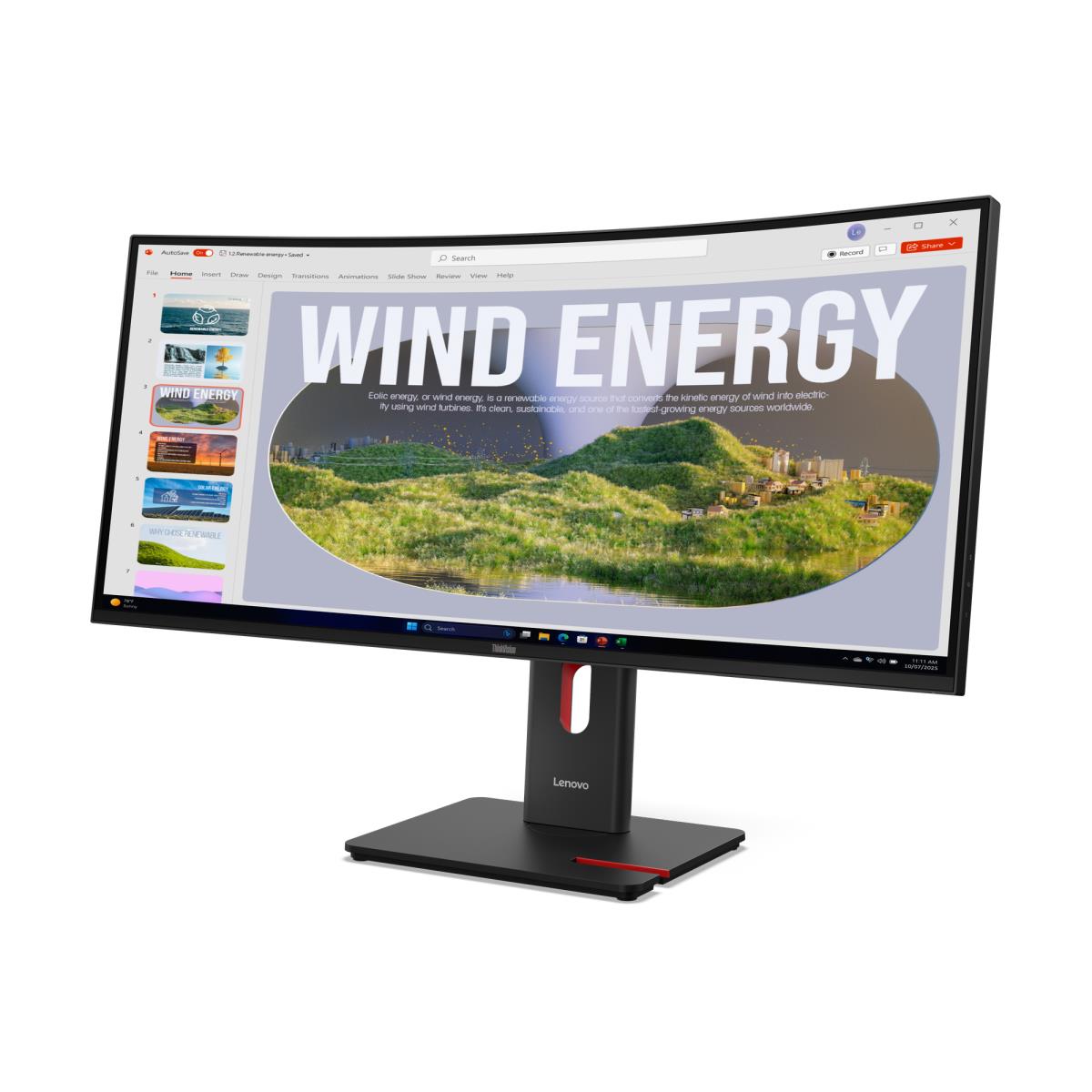 LENOVO Desktop USB-C Monitor - ThinkVision T34WD-40 - 34in - 3440x1440 (UWQHD) - 4ms VA 99% sRGB, 99% BT.709