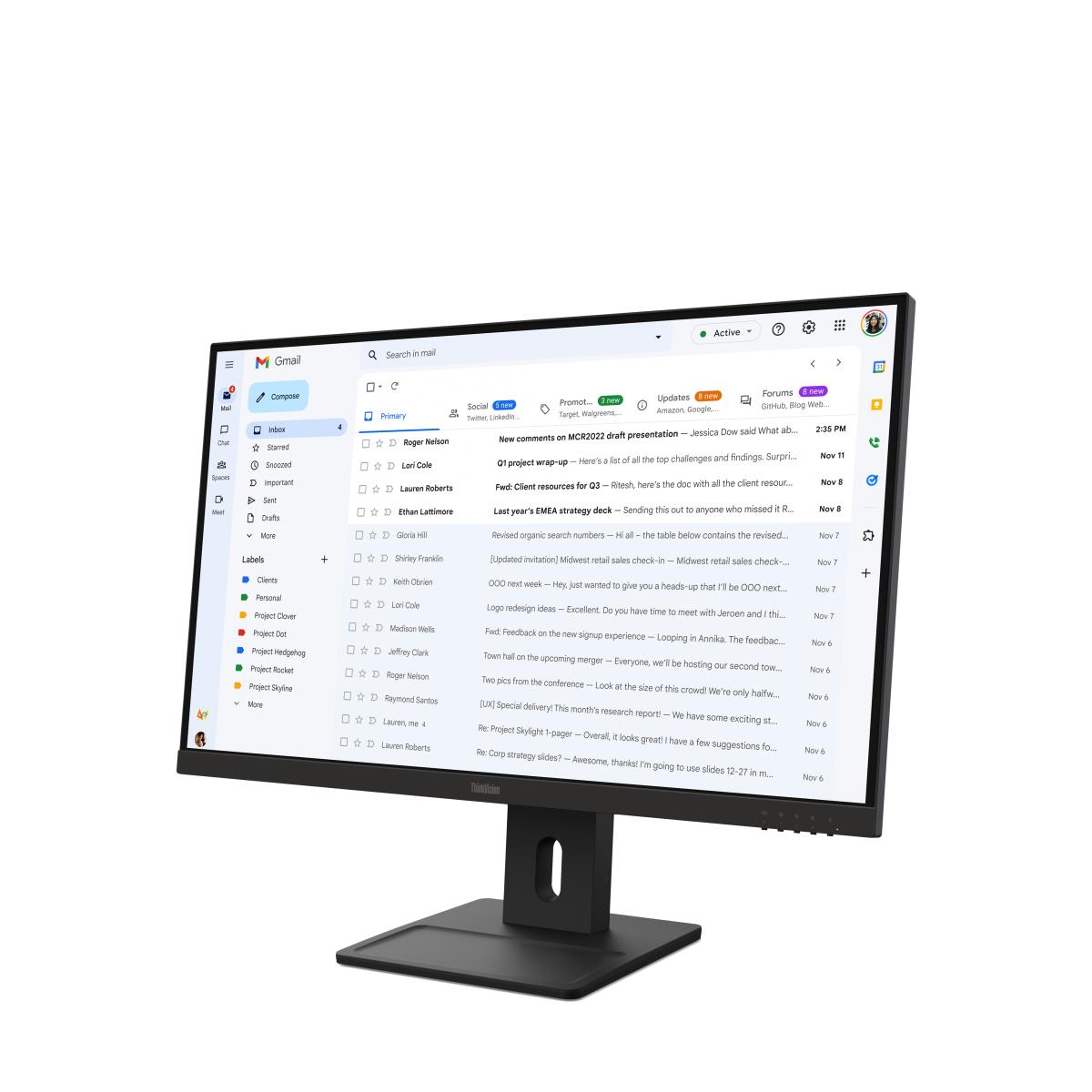 LENOVO Desktop Monitor - ThinkVision E27-40 - 27in - 1920x1080 (Full HD) - 4ms IPS 100Hz Speaker