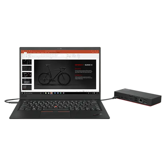LENOVO ThinkPad Universal USB-C Dock w/ Power Adapter - USB-C / 3x USB 3.2 Gen 2 / 2x USB 2.0 / Audio Jack / 2x DP / HDMI / GbE - 135W Power Delivery - UK