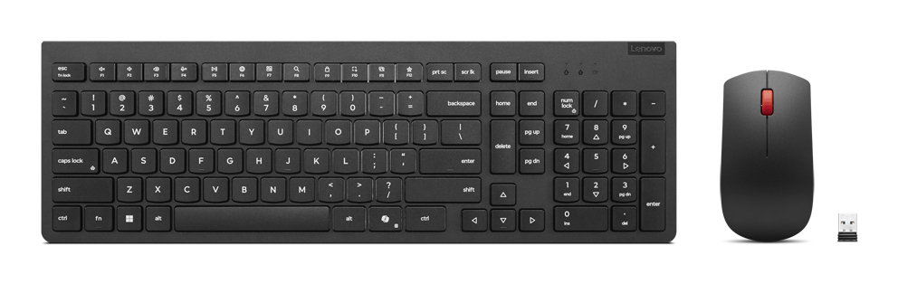 LENOVO Essential Wireless Combo Keyboard & Mouse Gen2 Black - Qwerty US EURO