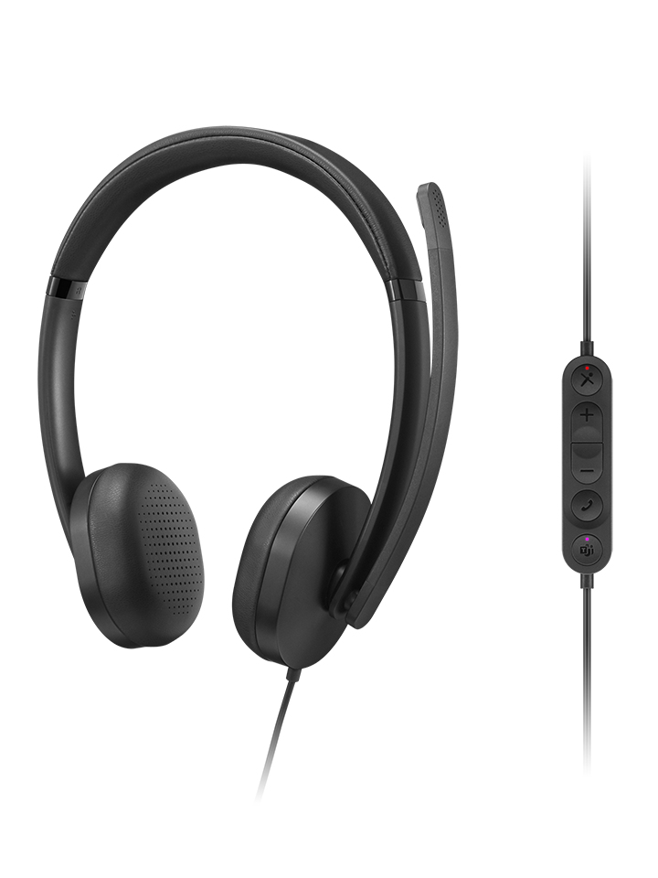LENOVO Wired VoIP Headset 5000 - Stereo - USB-C/A - Black