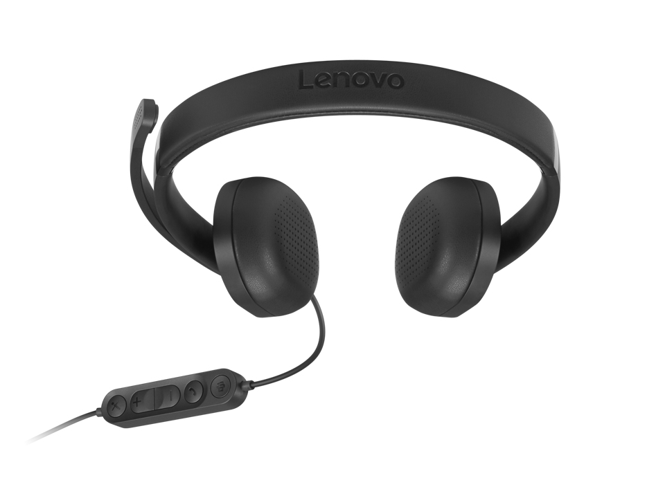 LENOVO Wired VoIP Headset 5000 - Stereo - USB-C/A - Black