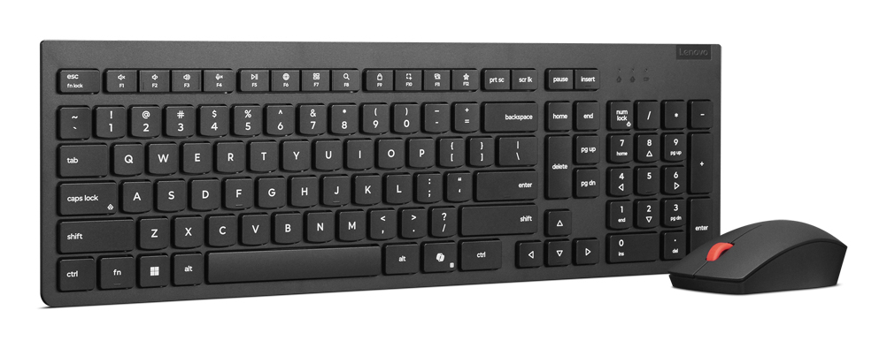 LENOVO Essential Wireless Combo Keyboard & Mouse Gen2 Black - Copilot Key - Qwertzu German