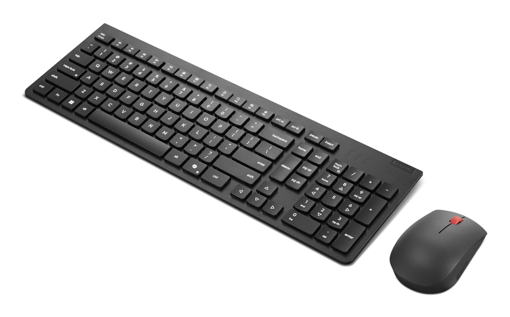 LENOVO Essential Wireless Combo Keyboard & Mouse Gen2 Black - Copilot Key - Qwertzu German