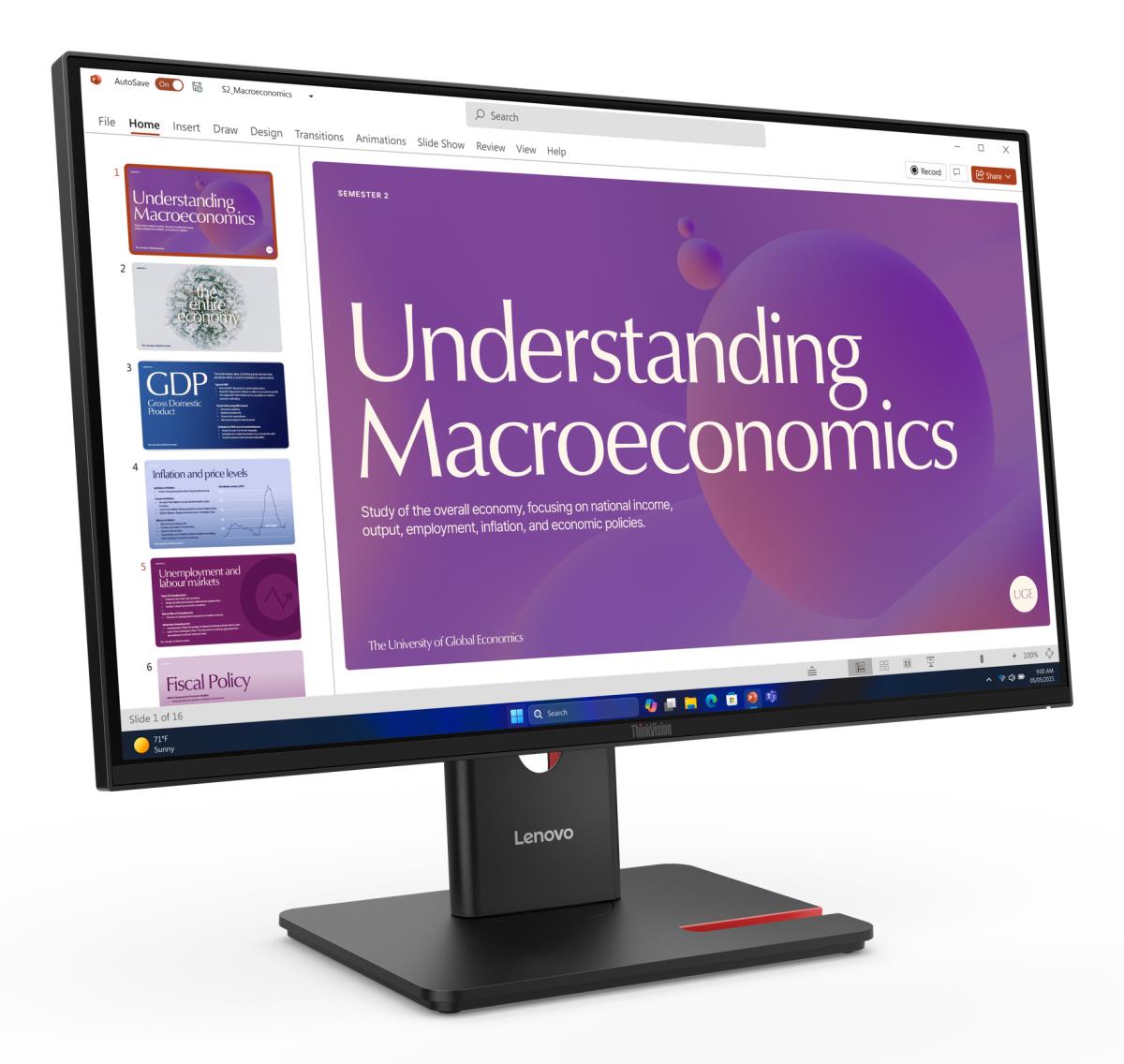 LENOVO Desktop Monitor - T24D-40 - 24in - 1920x1080 (Full HD) - 6ms IPS 120Hz