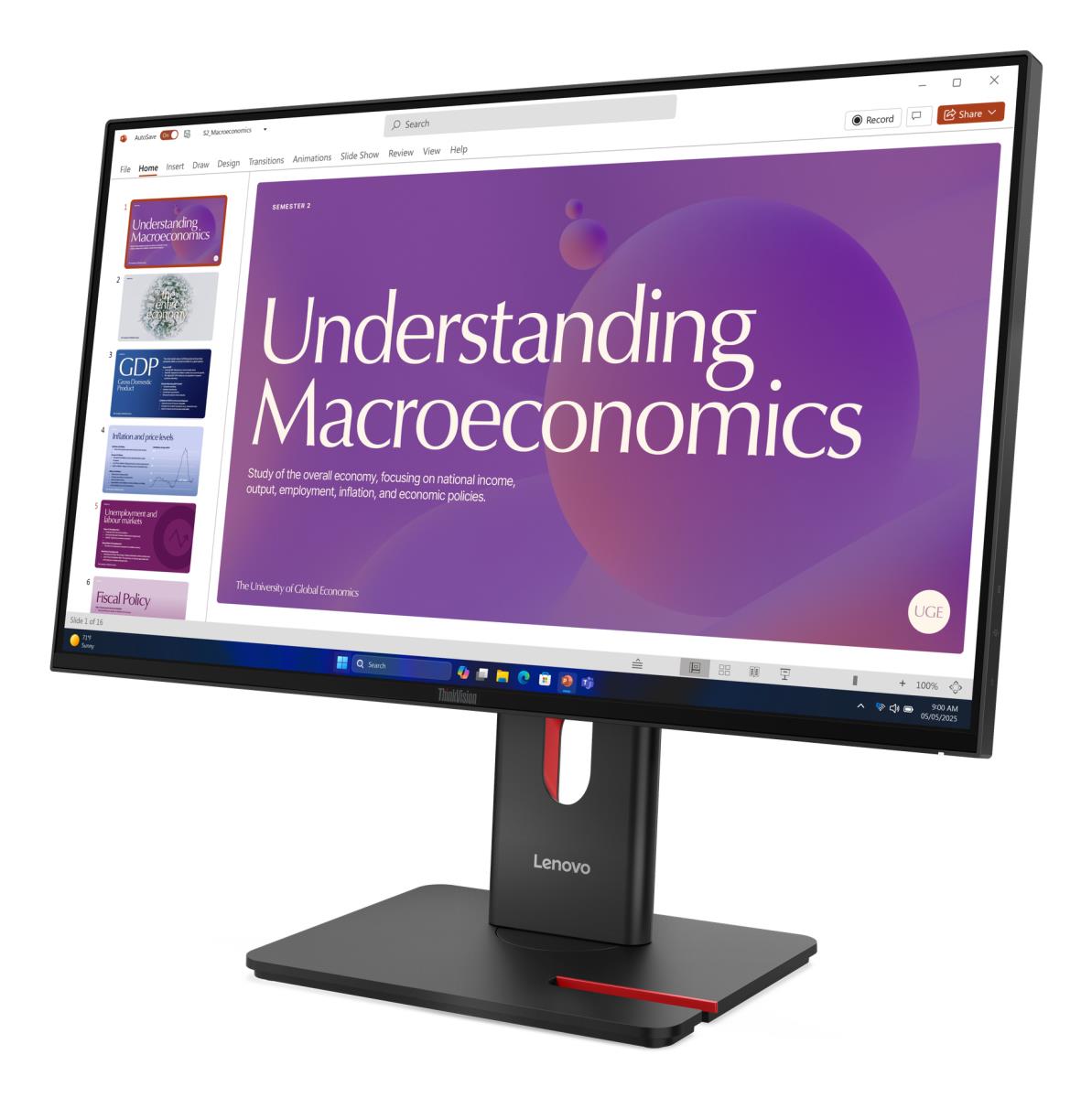 LENOVO Desktop Monitor - T24D-40 - 24in - 1920x1080 (Full HD) - 6ms IPS 120Hz
